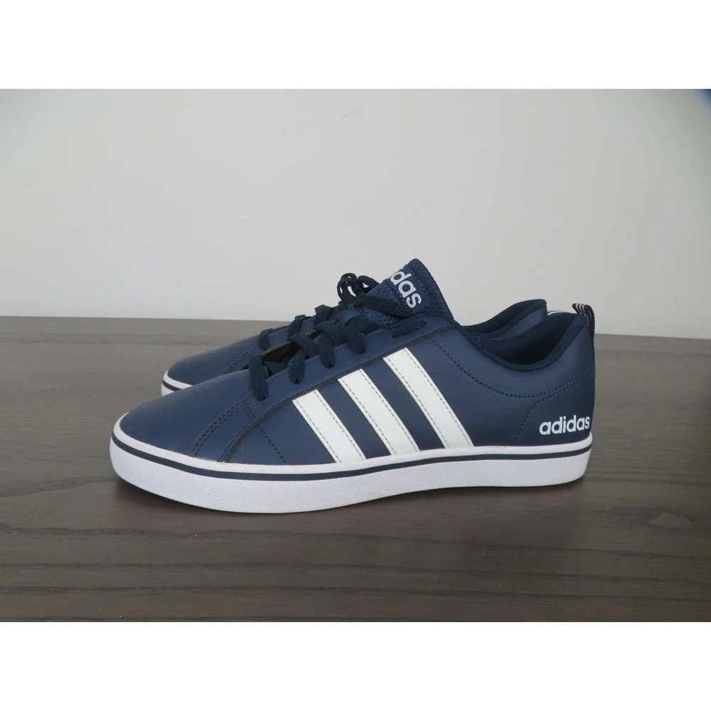 Adidas VS Pace 2.0 Mens 8.5 Shoes Blue 3 Stripe Low Top Casual Sneakers B74493